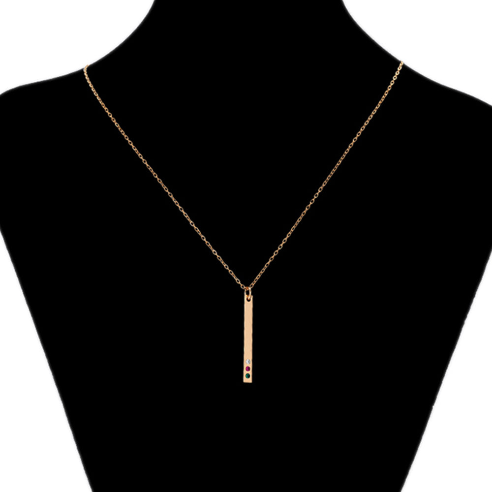 Collar de Aleación Bañado en Oro con Cristal Emporia® Rojo y Cristal Emporia® Verde ( Collar +Colgante )
