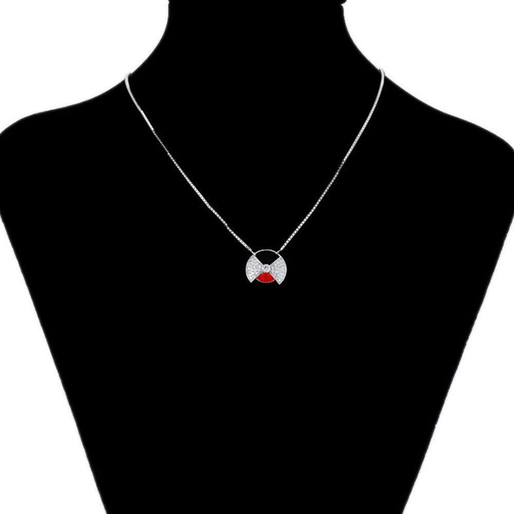 Collar de Aleación Bañado en Oro con Cristal Emporia® Rojo