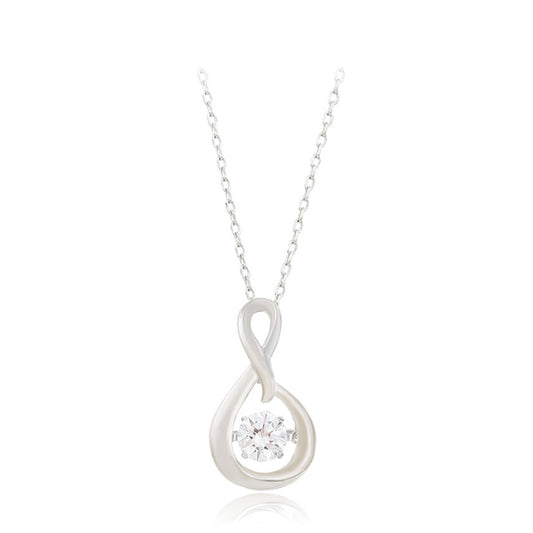 Collar de Aleación Bañado en Oro con Cristal Emporia® Blanco ( Collar +Colgante )