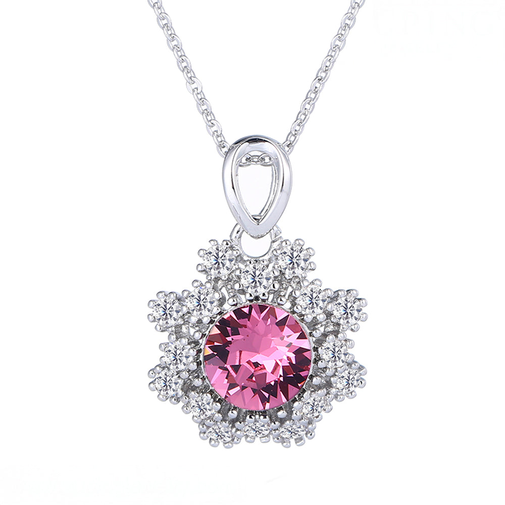 Collar de Aleación Bañado en Oro con Cristal Emporia® Púrpura