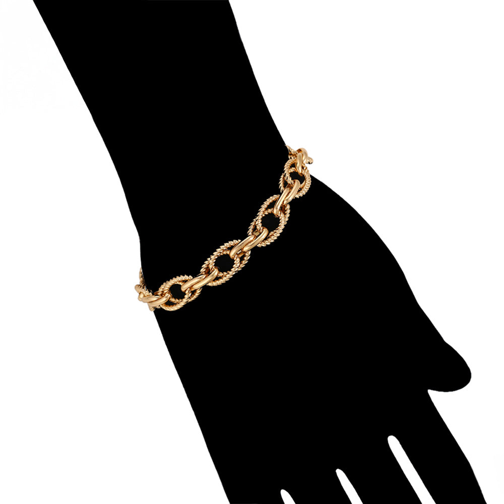 Pulsera de Aleación Bañado en Oro