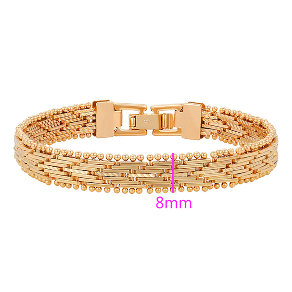 Pulsera de Aleación Bañado en Oro
