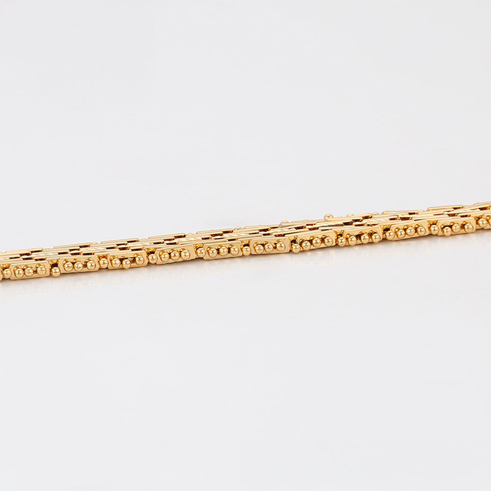 Pulsera de Aleación Bañado en Oro