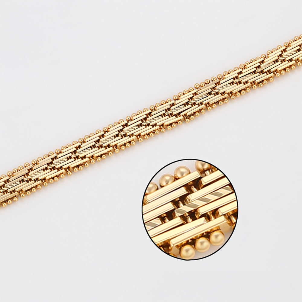 Pulsera de Aleación Bañado en Oro