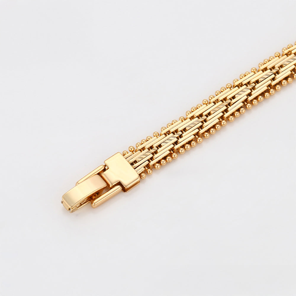 Pulsera de Aleación Bañado en Oro