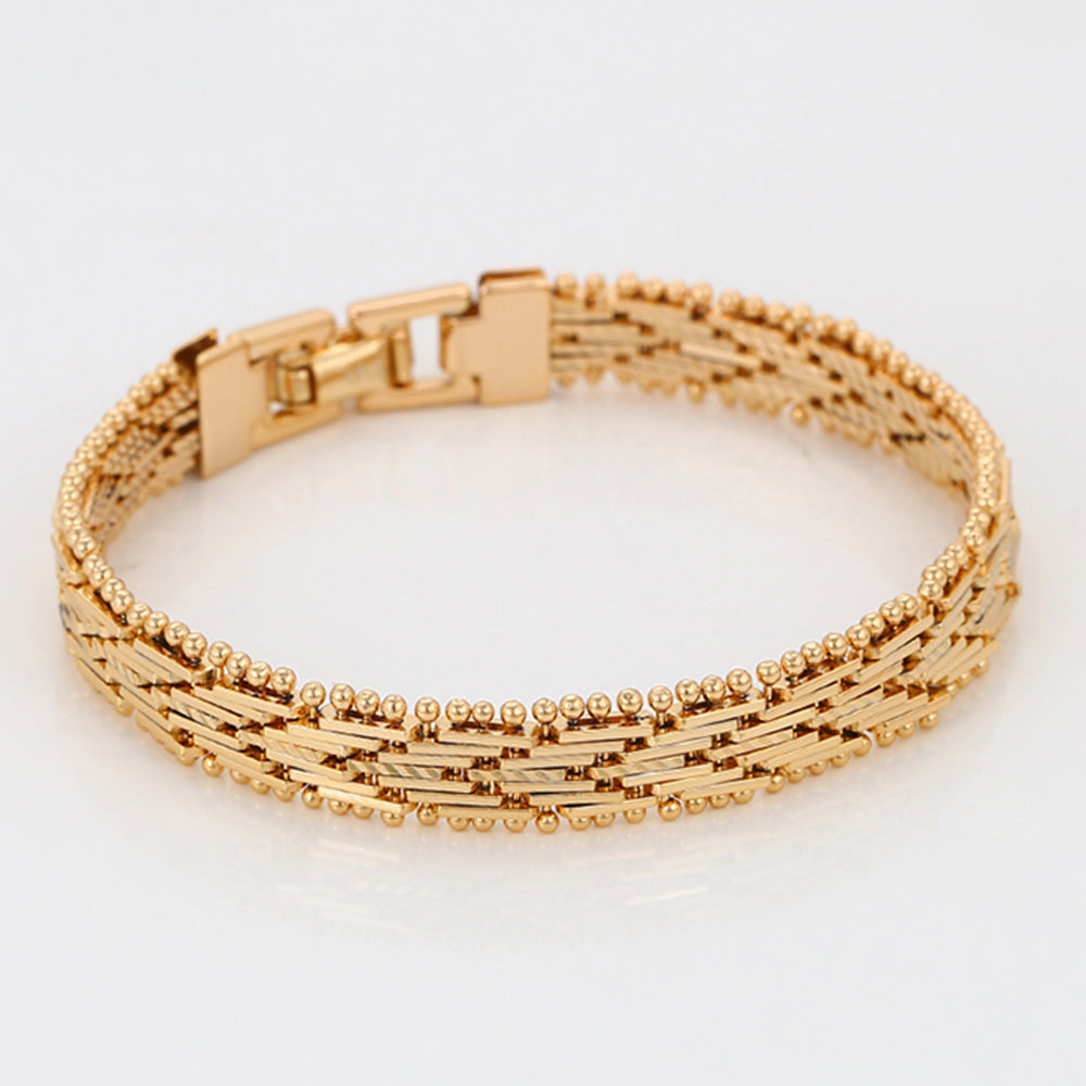 Pulsera de Aleación Bañado en Oro