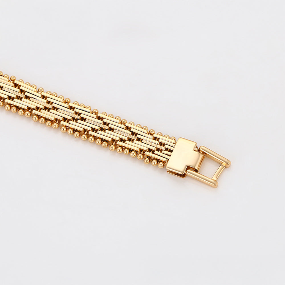 Pulsera de Aleación Bañado en Oro