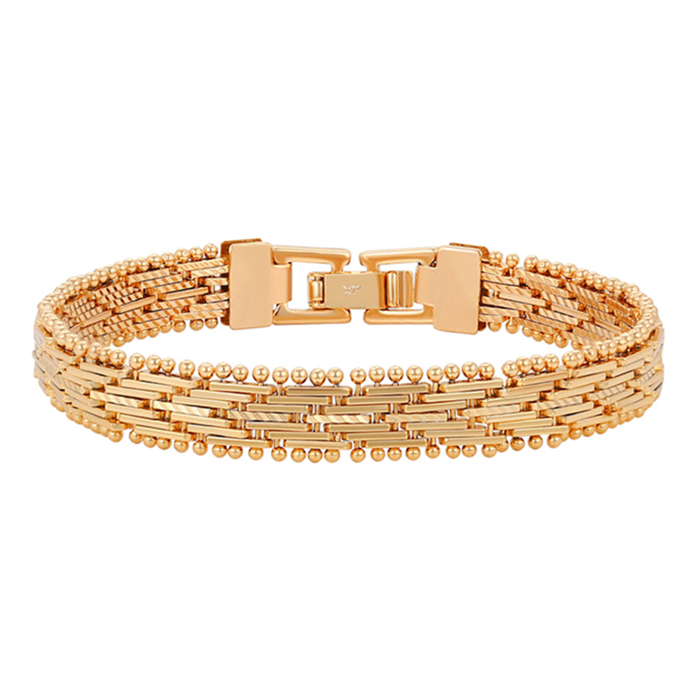 Pulsera de Aleación Bañado en Oro