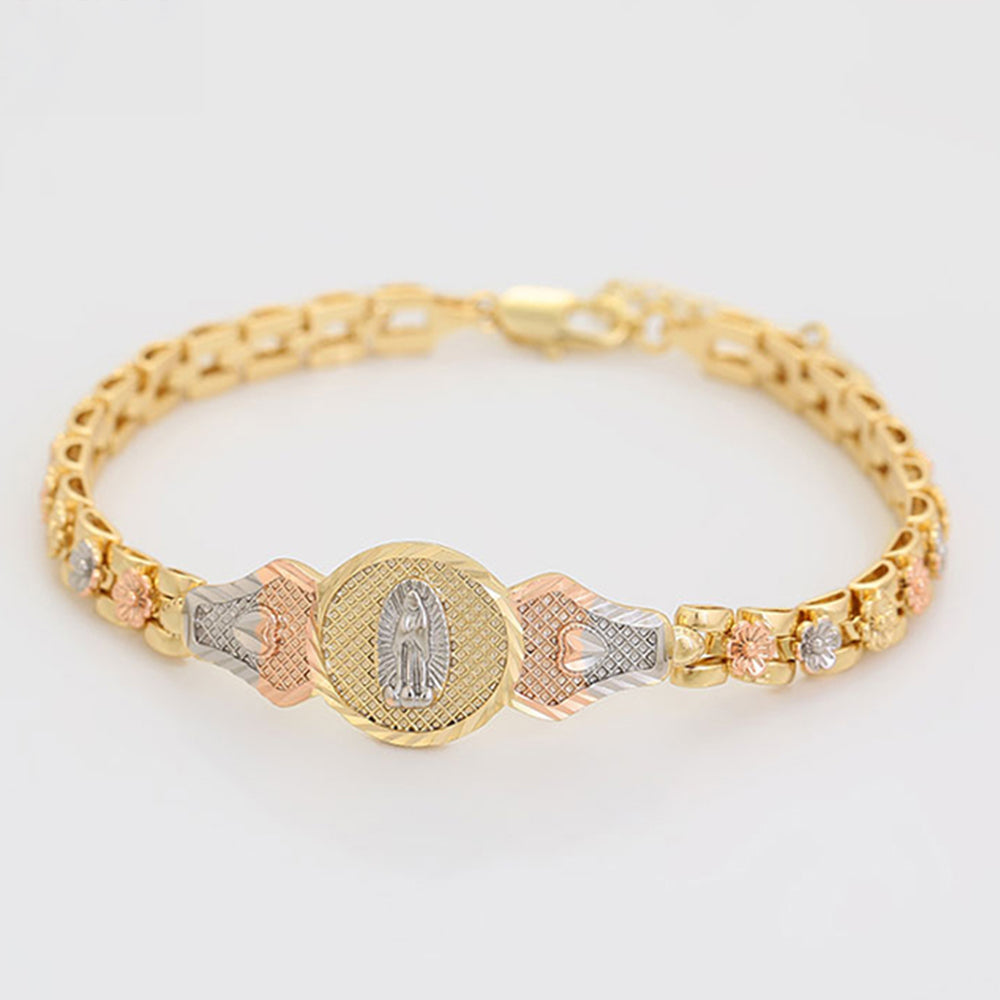 Pulsera de Aleación Bañado en Oro con Cristal Emporia® Blanco