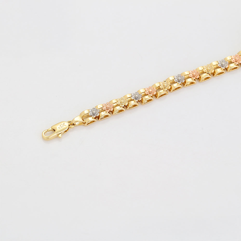 Pulsera de Aleación Bañado en Oro con Cristal Emporia® Blanco