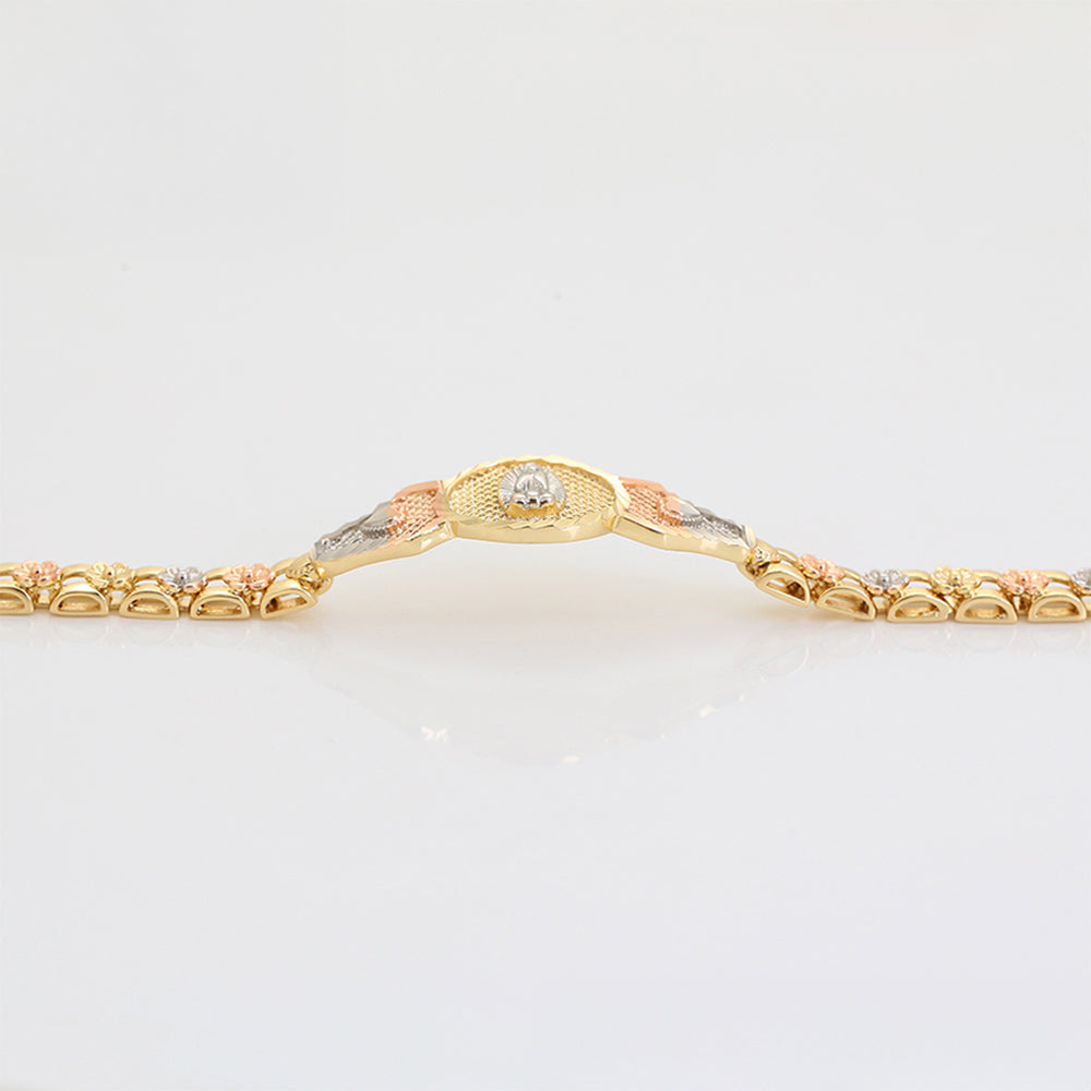 Pulsera de Aleación Bañado en Oro con Cristal Emporia® Blanco