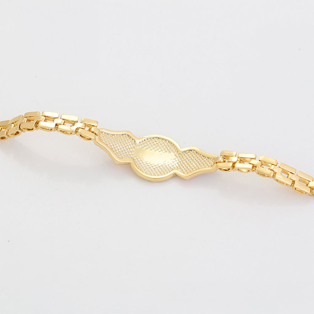Pulsera de Aleación Bañado en Oro con Cristal Emporia® Blanco