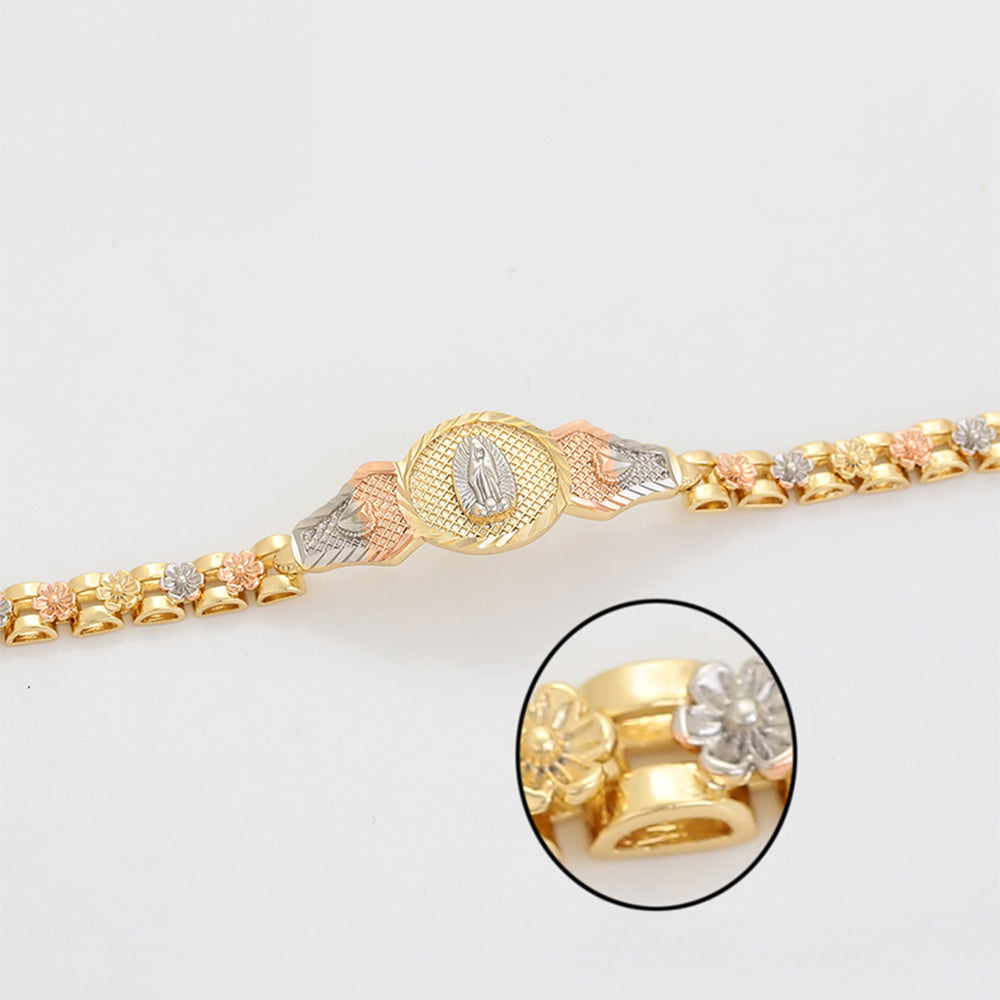 Pulsera de Aleación Bañado en Oro con Cristal Emporia® Blanco