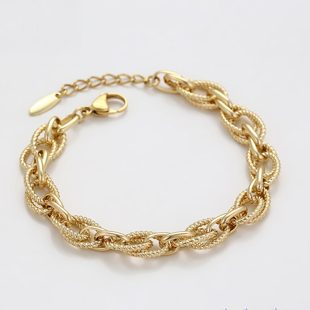 Pulsera de Aleación Bañado en Oro