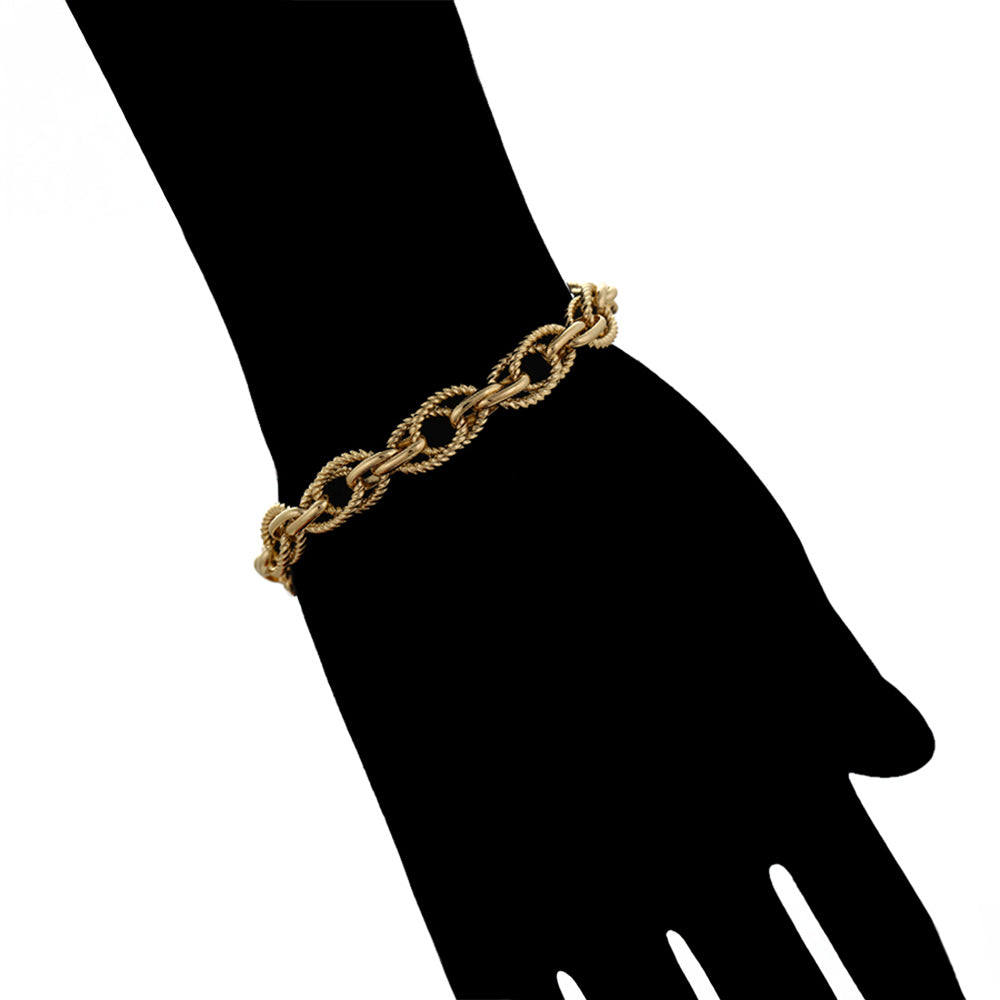 Pulsera de Aleación Bañado en Oro