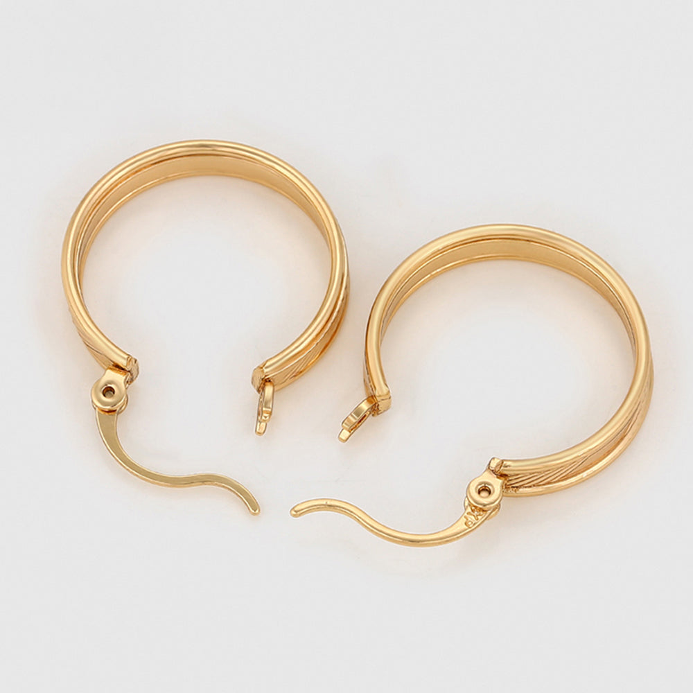 Pendientes de Aleación Bañado en Oro