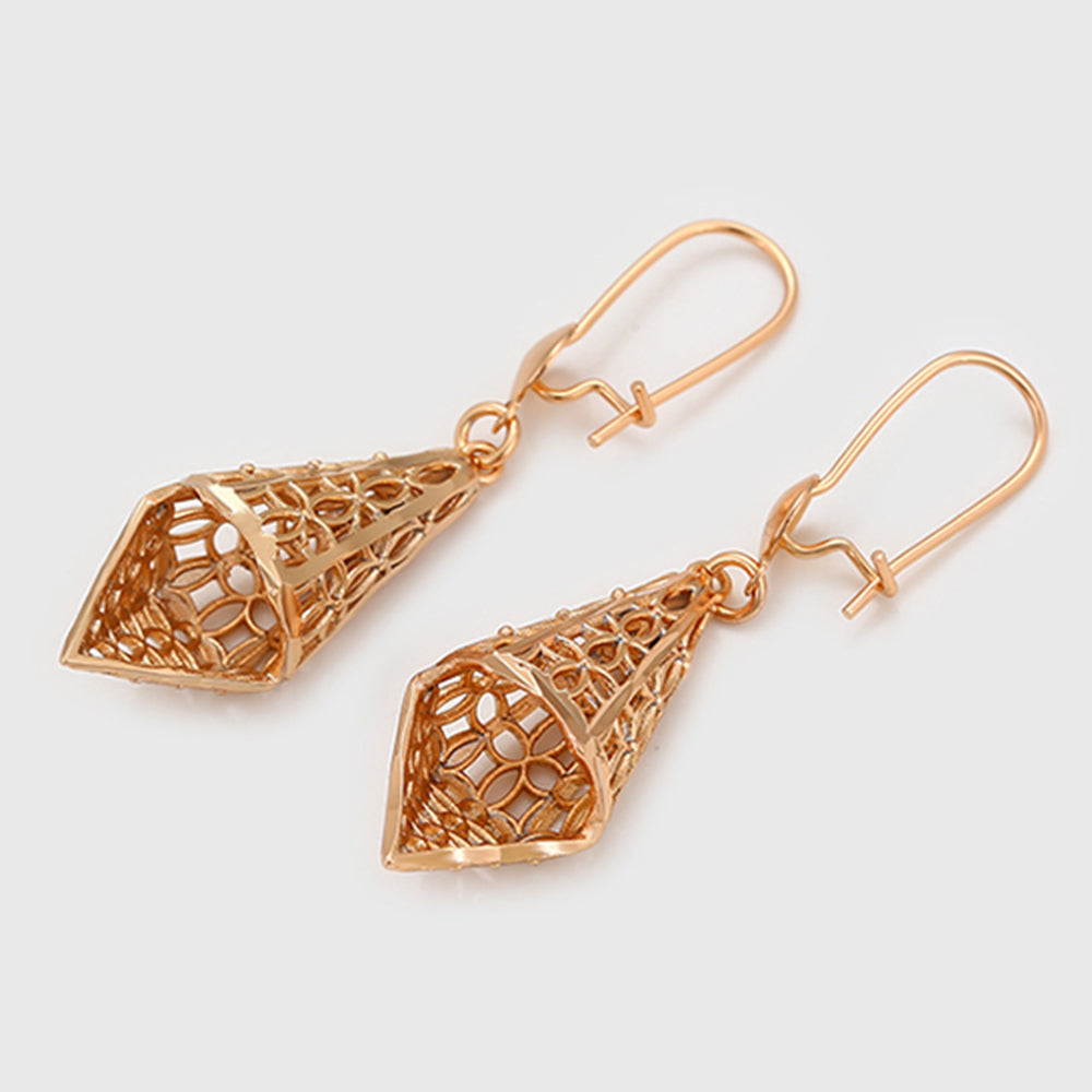 Pendientes de Aleación Bañado en Oro