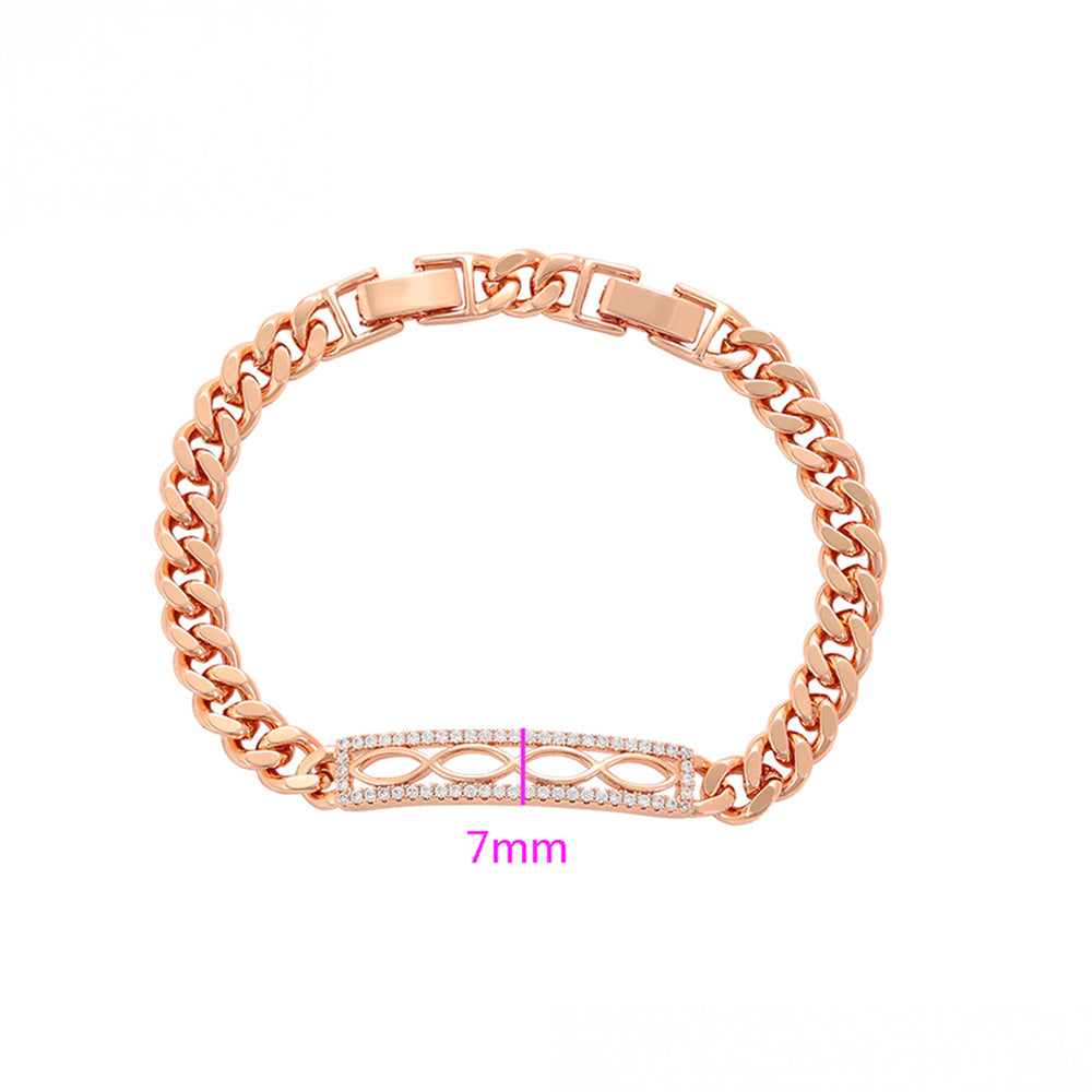 Pulsera de Aleación Bañado en Oro con Cristal Emporia® Blanco