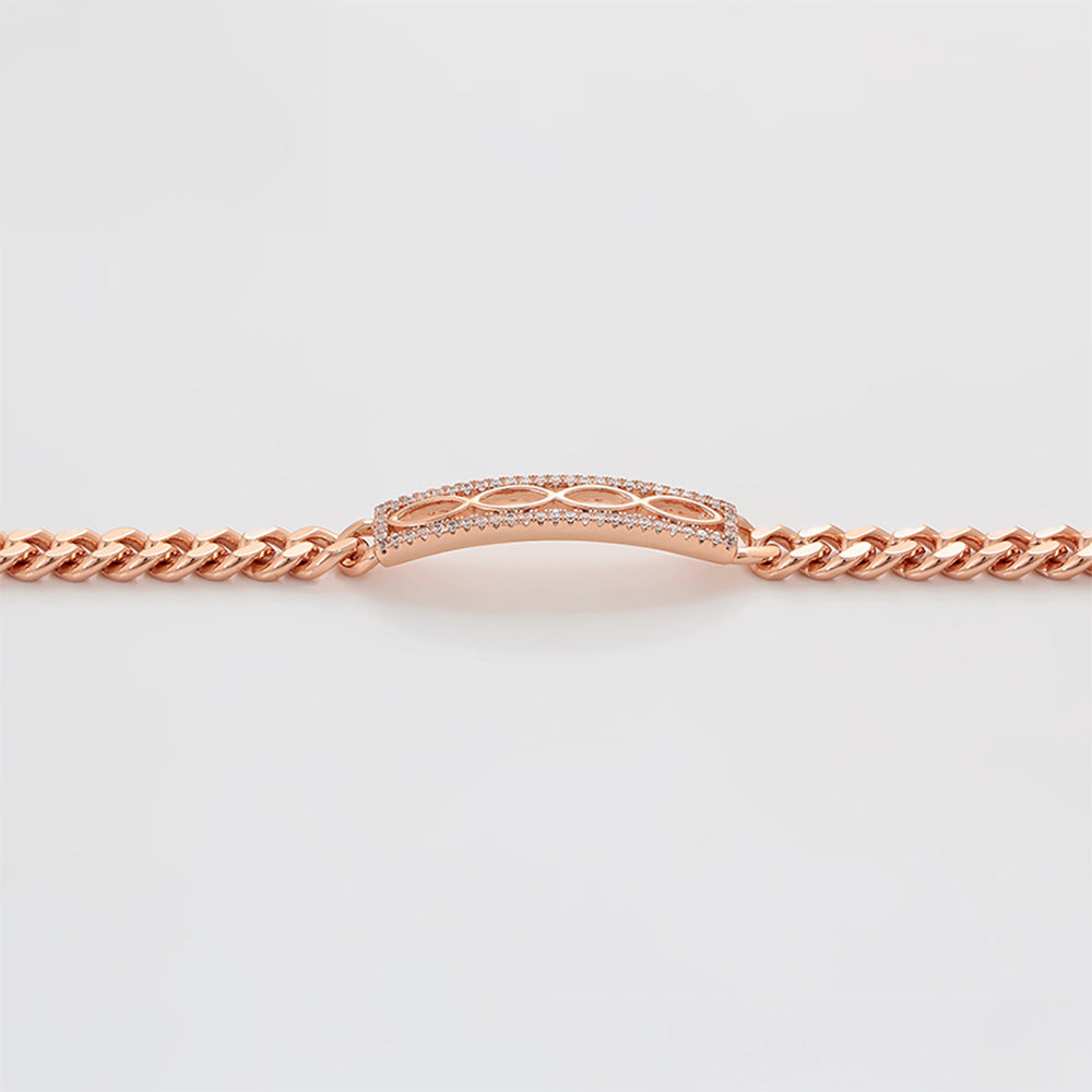 Pulsera de Aleación Bañado en Oro con Cristal Emporia® Blanco