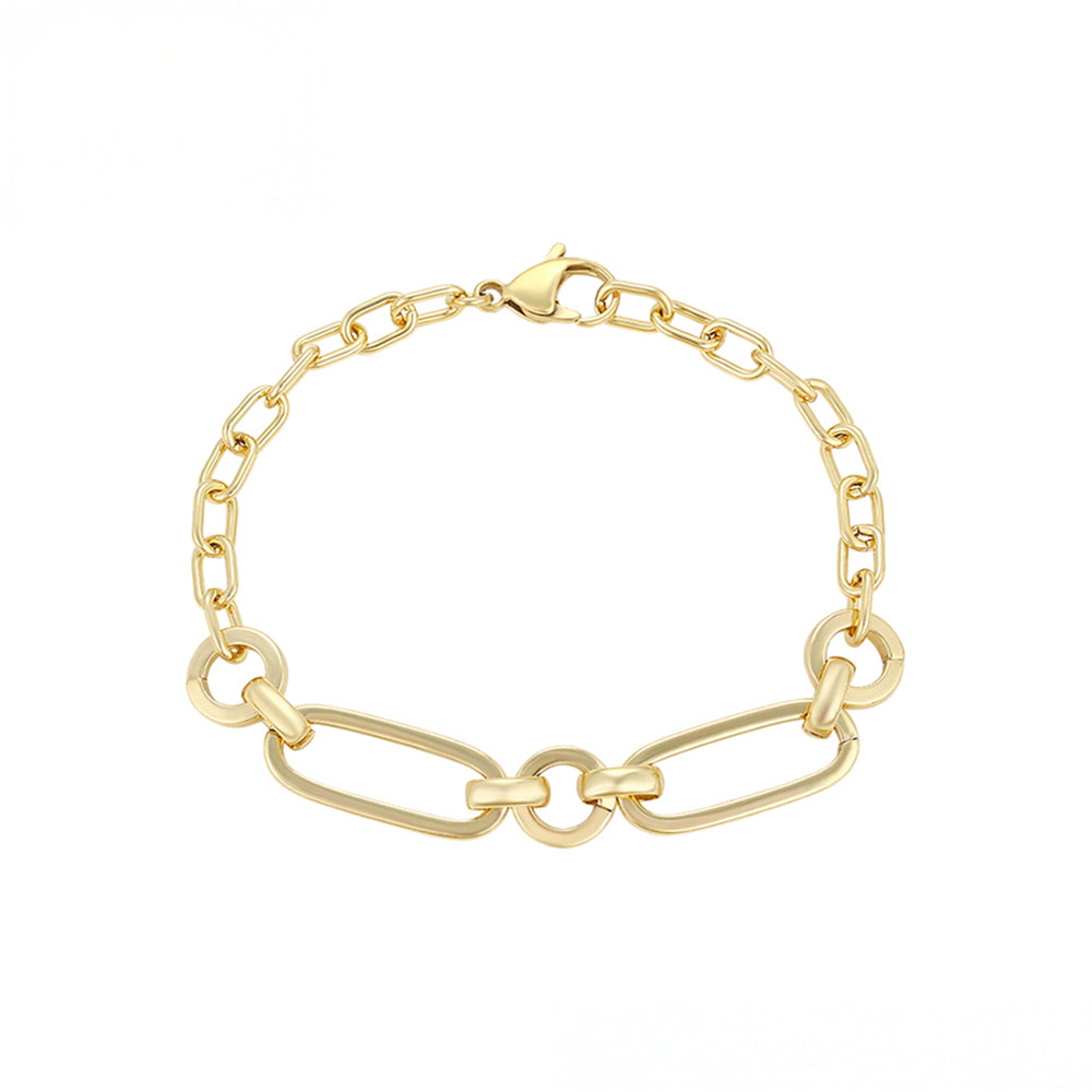 Pulsera de Aleación Bañado en Oro