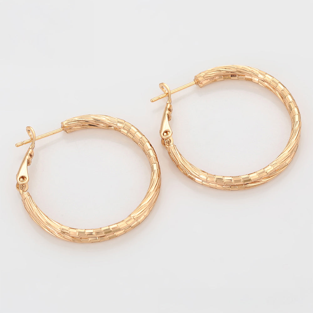 Pendientes de Aleación Bañado en Oro
