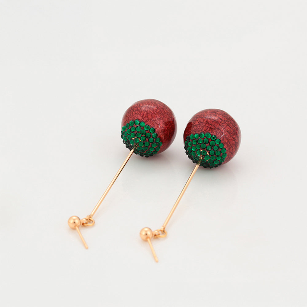Pendientes de Aleación Bañado en Oro con Cristal Emporia® Verde