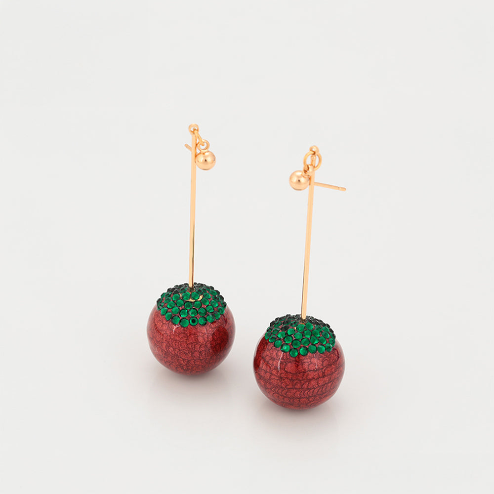 Pendientes de Aleación Bañado en Oro con Cristal Emporia® Verde