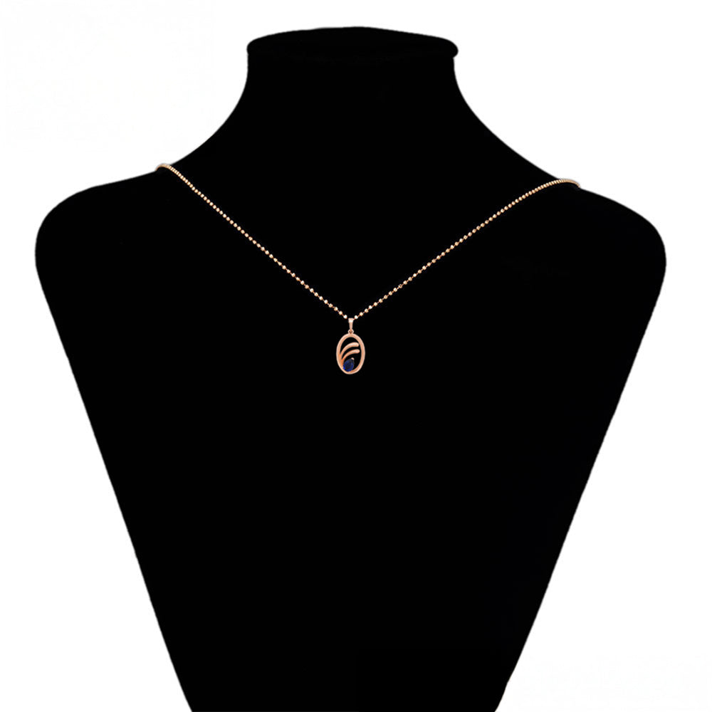 Colgante de Aleación Bañado en Oro con Cristal Emporia® Azul