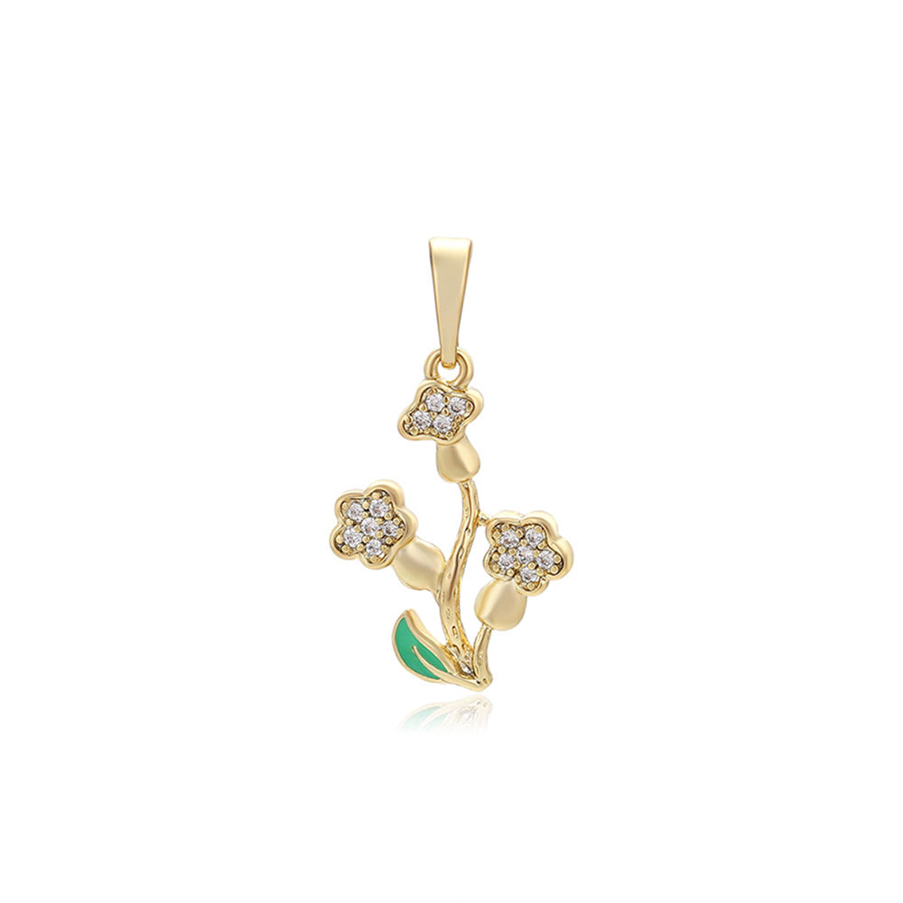 Colgante de Aleación Bañado en Oro con Cristal Emporia® Blanco