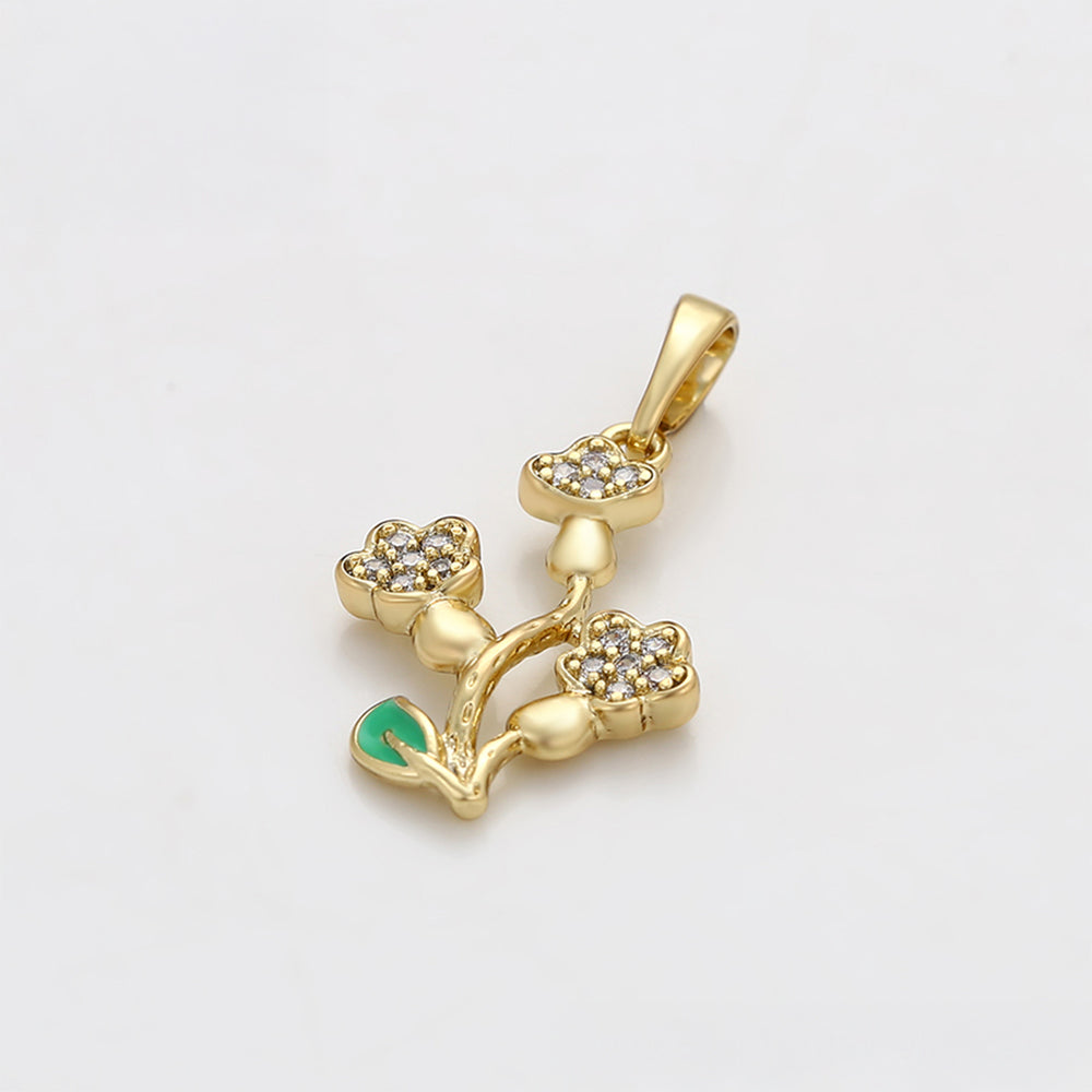 Colgante de Aleación Bañado en Oro con Cristal Emporia® Blanco
