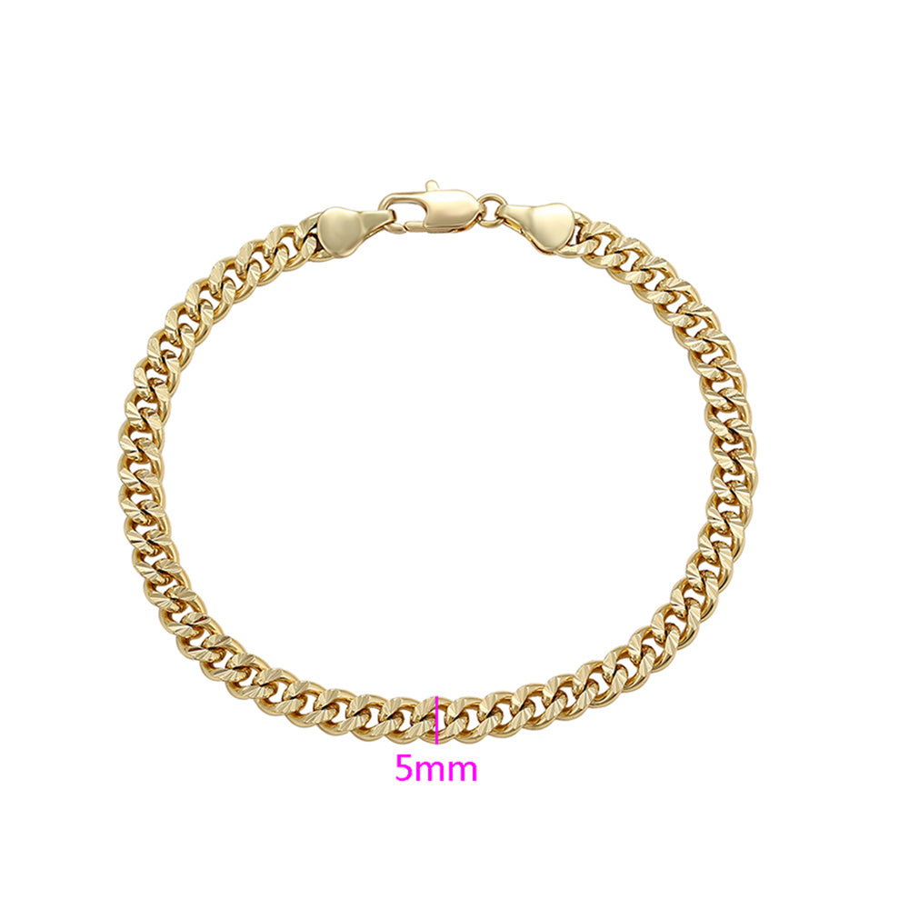 Pulsera de Aleación Bañado en Oro