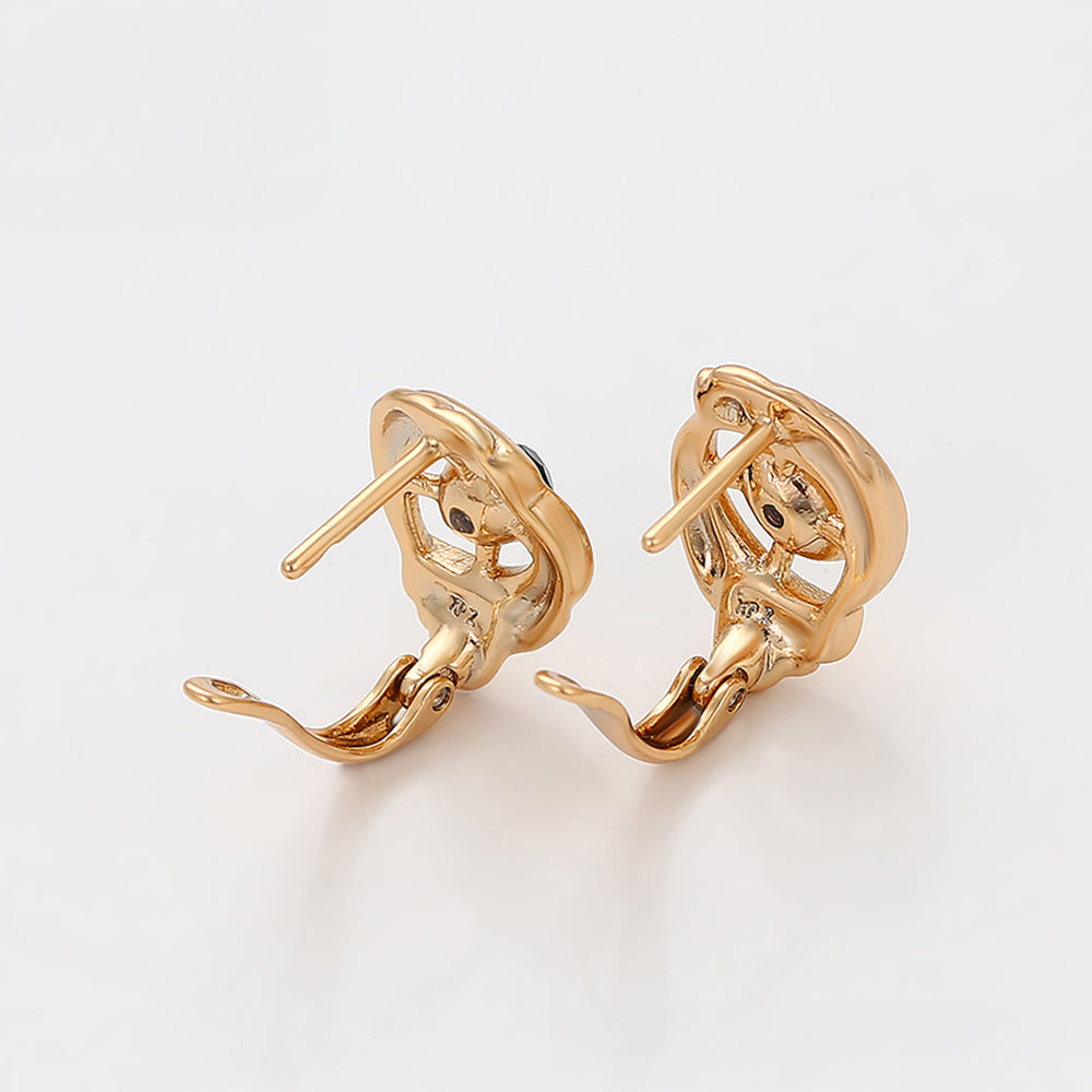 Pendientes de Aleación Bañado en Oro con Cristal Emporia® Verde