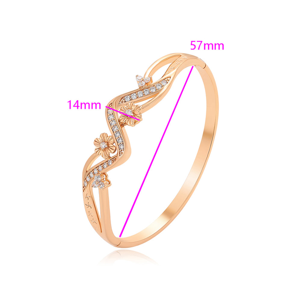 Pulsera de Aleación Bañado en Oro con Cristal Emporia® Blanco