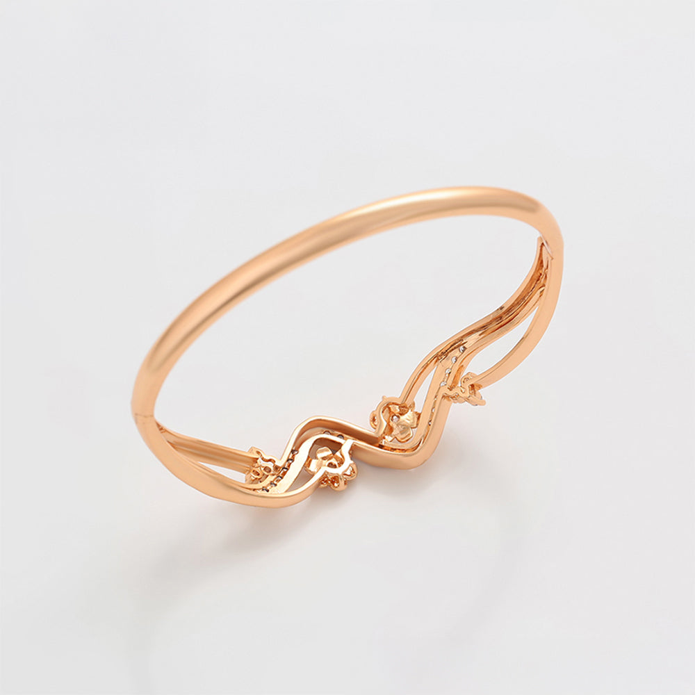 Pulsera de Aleación Bañado en Oro con Cristal Emporia® Blanco