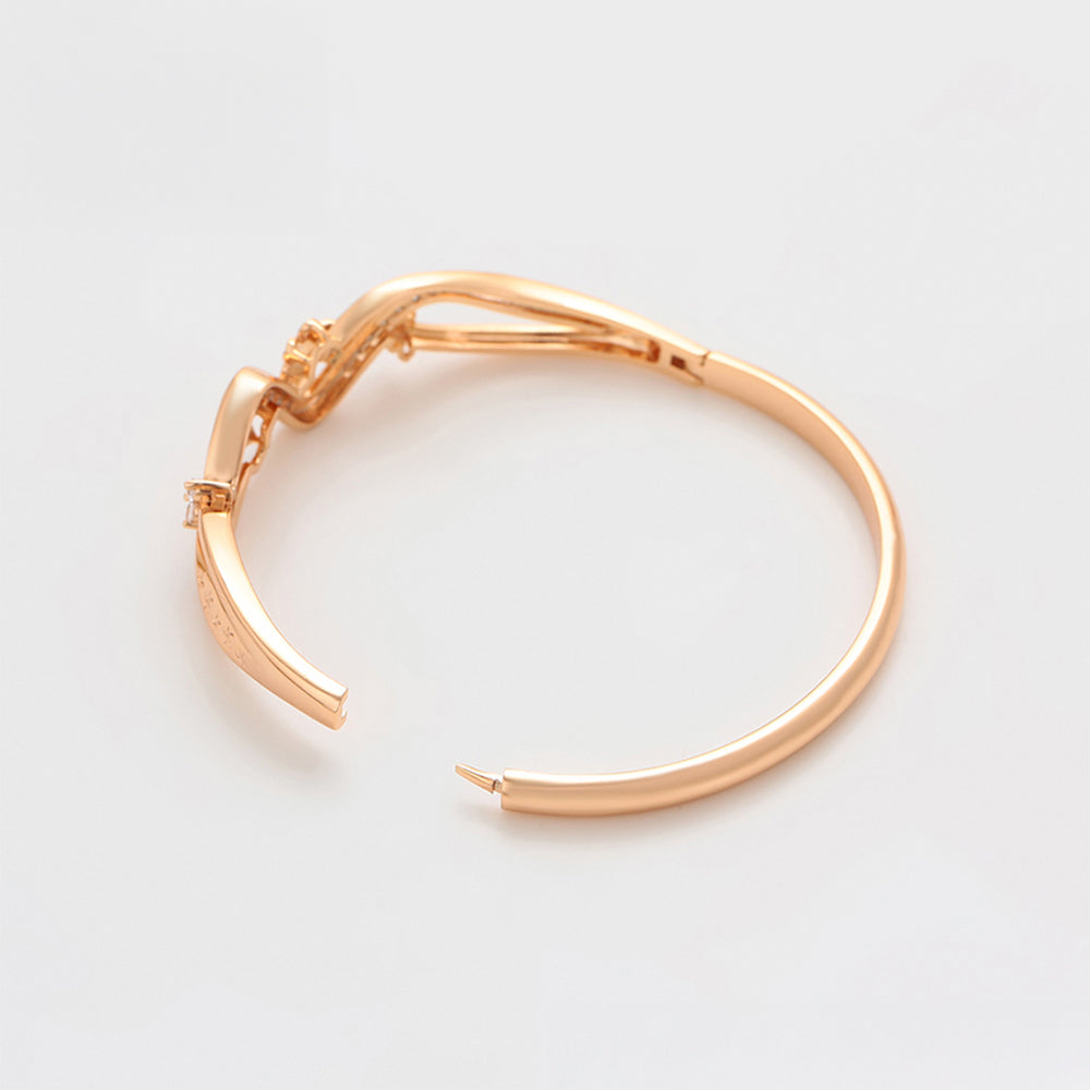 Pulsera de Aleación Bañado en Oro con Cristal Emporia® Blanco