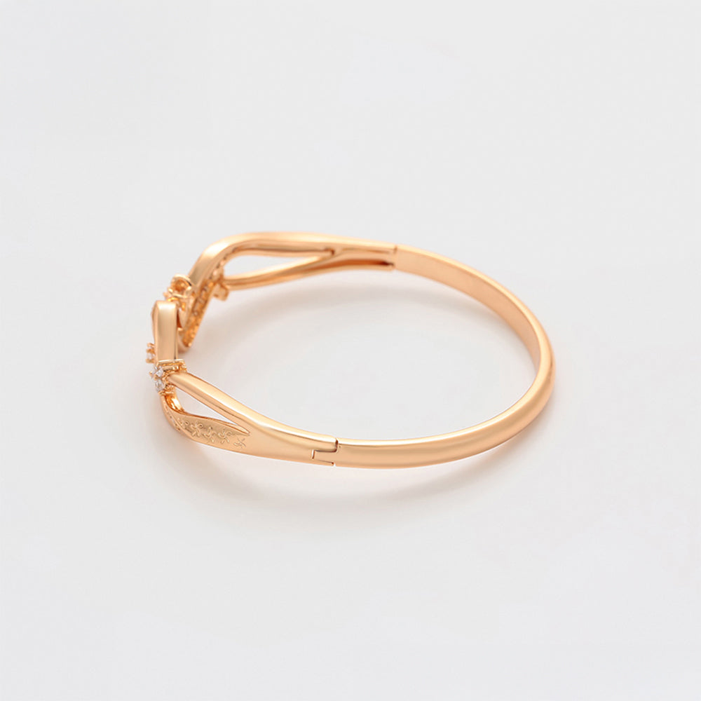 Pulsera de Aleación Bañado en Oro con Cristal Emporia® Blanco