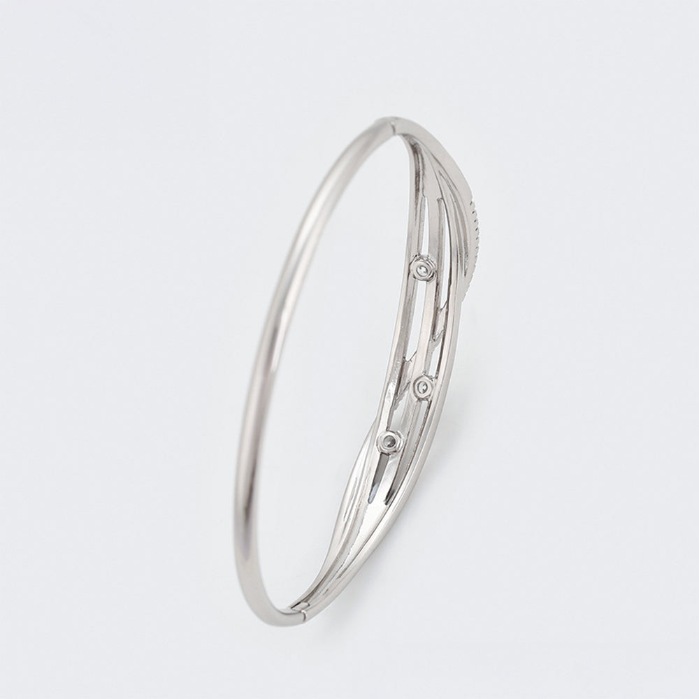 Pulsera de Aleación Bañado en Oro con Cristal Emporia® Blanco