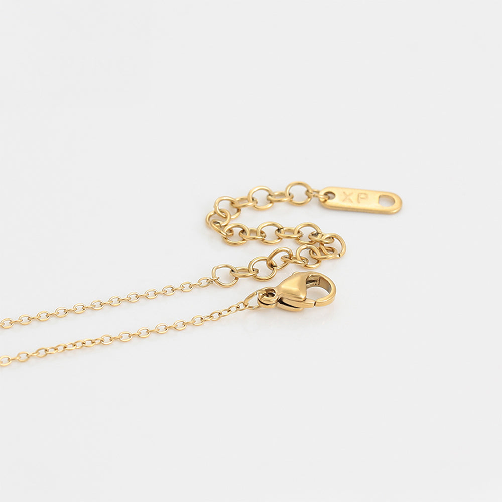 Collar de Aleación Bañado en Oro con Cristal Emporia® Rojo y Cristal Emporia® Azul