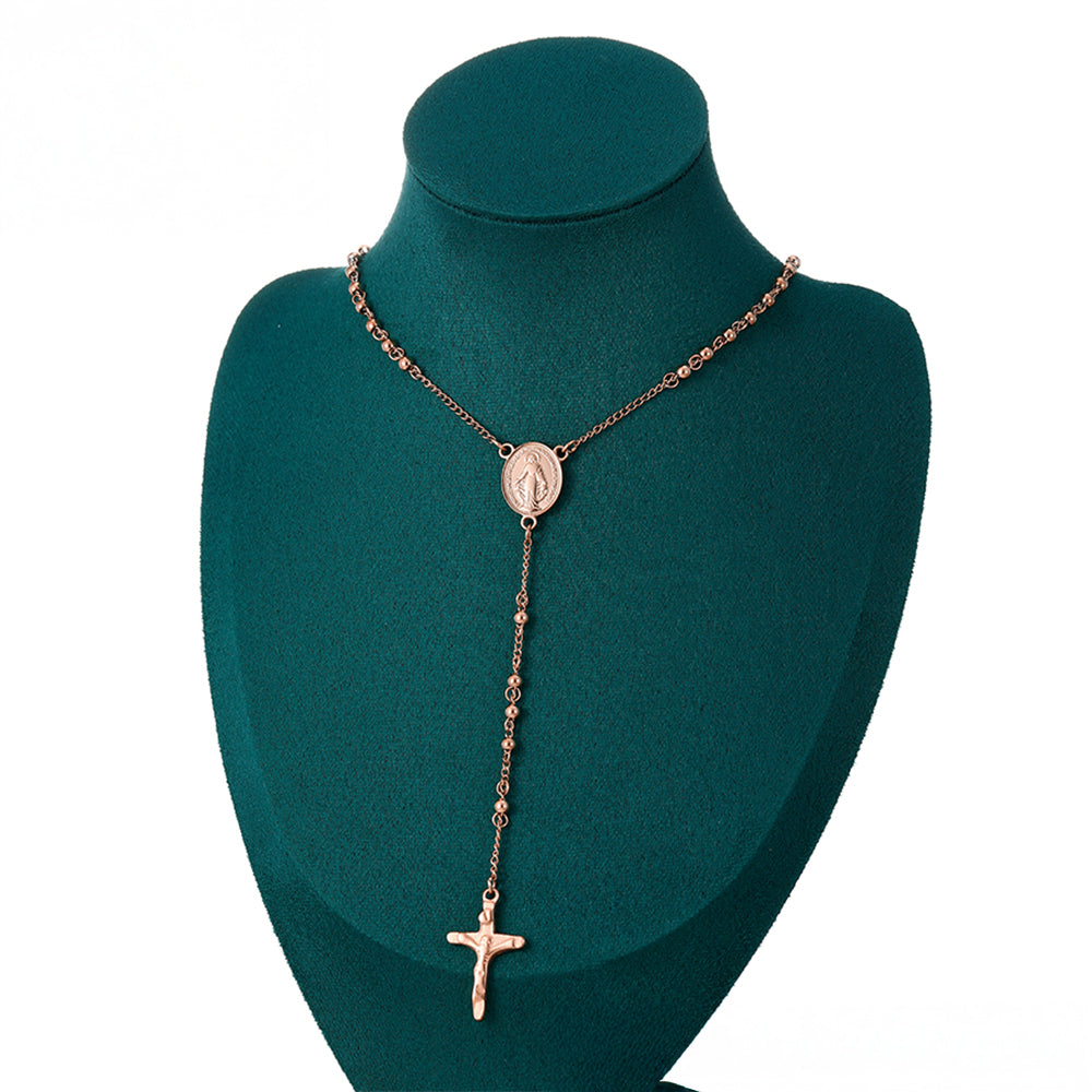 Cruz Collar de Aleación Bañado en Oro ( Collar )