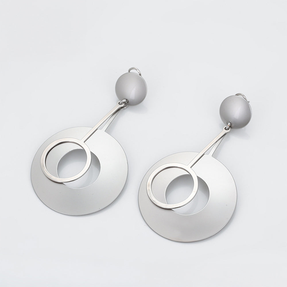Conjunto de Aleación Bañado en Oro ( Pendientes +Colgante )