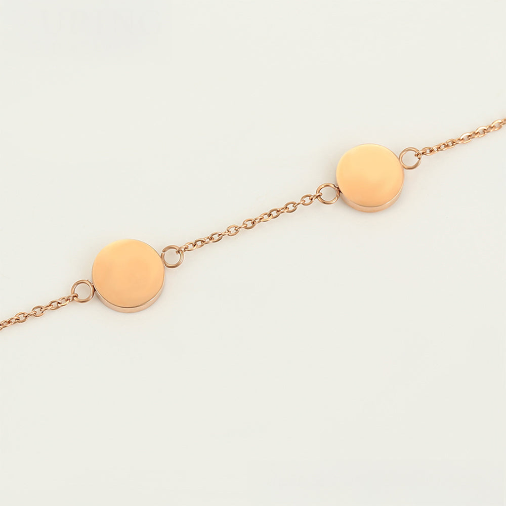 Conjunto de Aleación Bañado en Oro con Cristal Emporia® Rosa y Cristal Emporia® Blanco ( Collar +Pulsera )