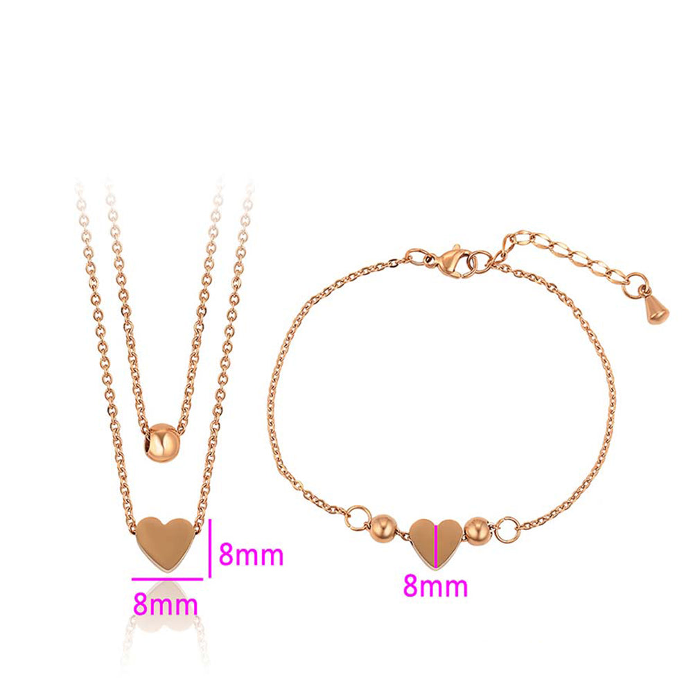 Conjunto de Aleación Bañado en Oro ( Collar +Pulsera )