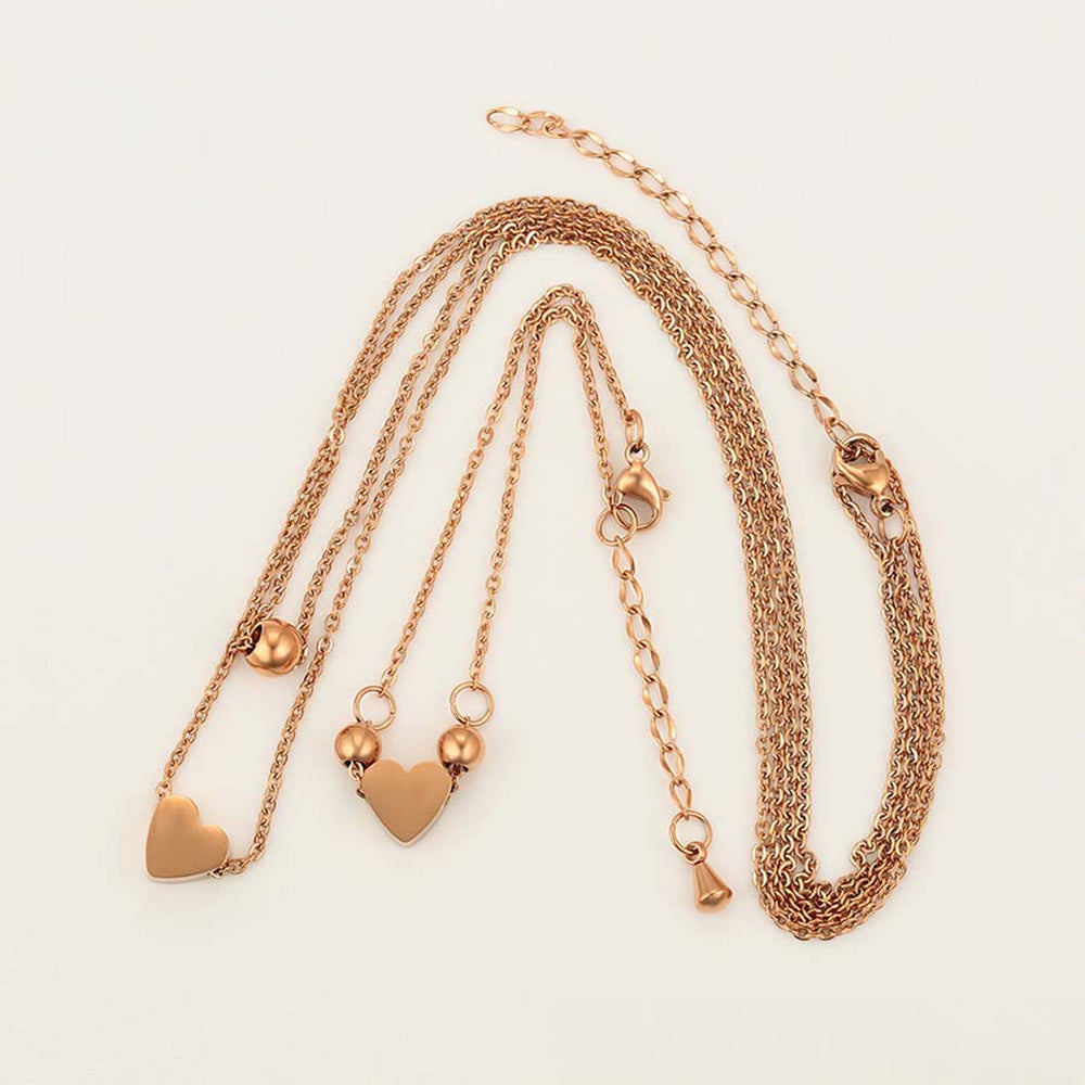 Conjunto de Aleación Bañado en Oro ( Collar +Pulsera )