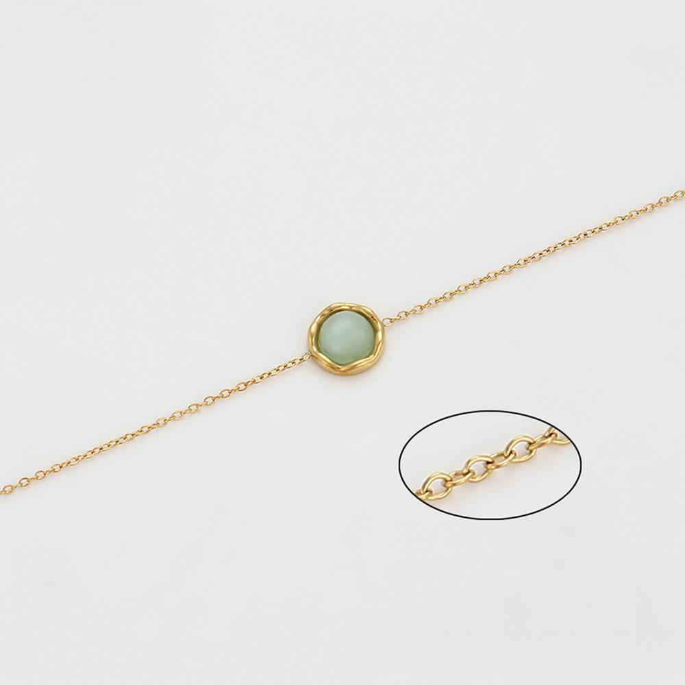 Pulsera de Aleación Bañado en Oro con Cristal Emporia® Verde