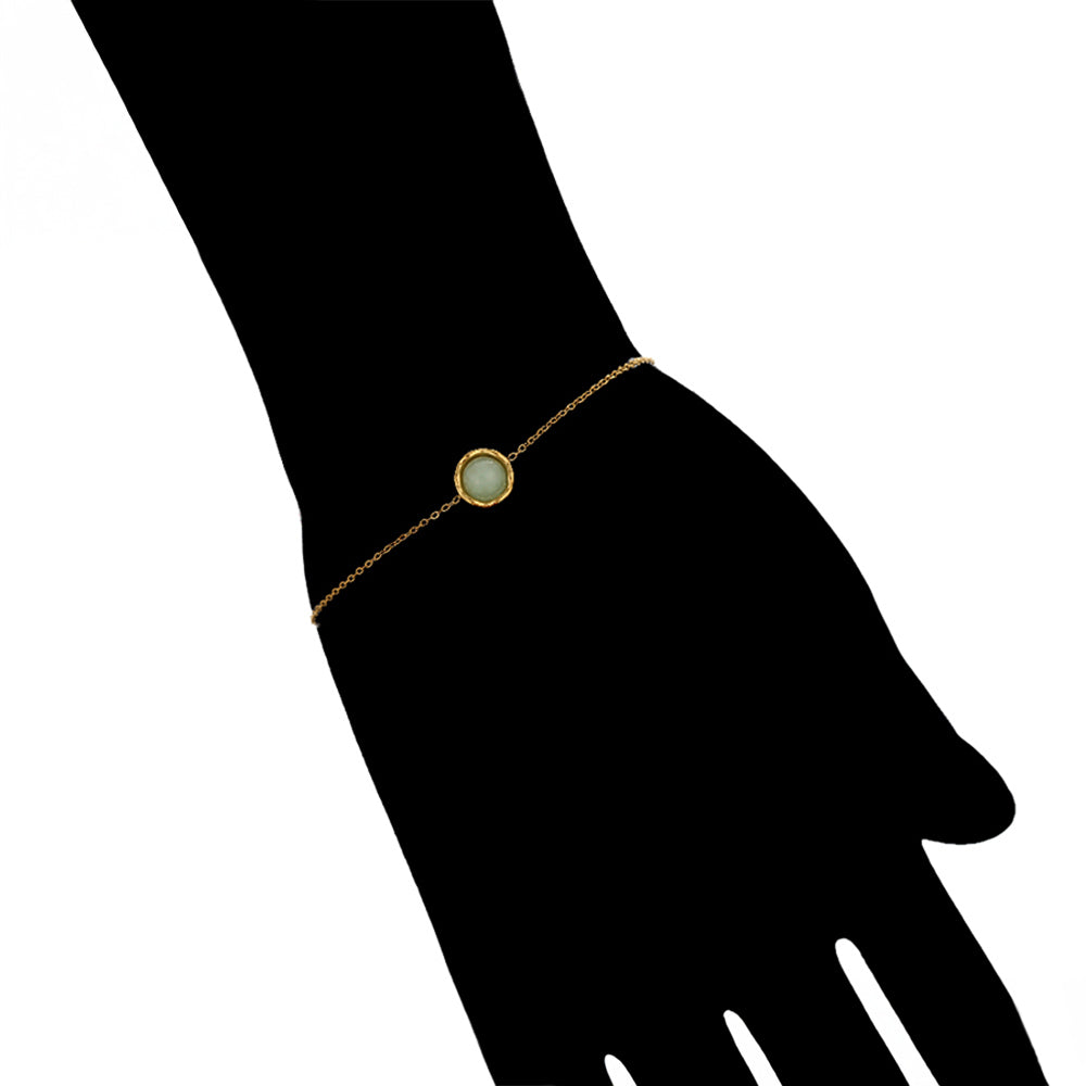 Pulsera de Aleación Bañado en Oro con Cristal Emporia® Verde