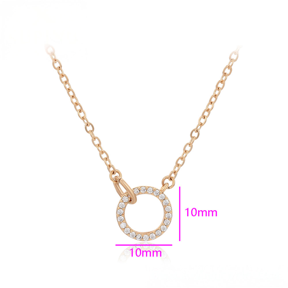 Collar de Aleación Bañado en Oro con Cristal Emporia® Blanco