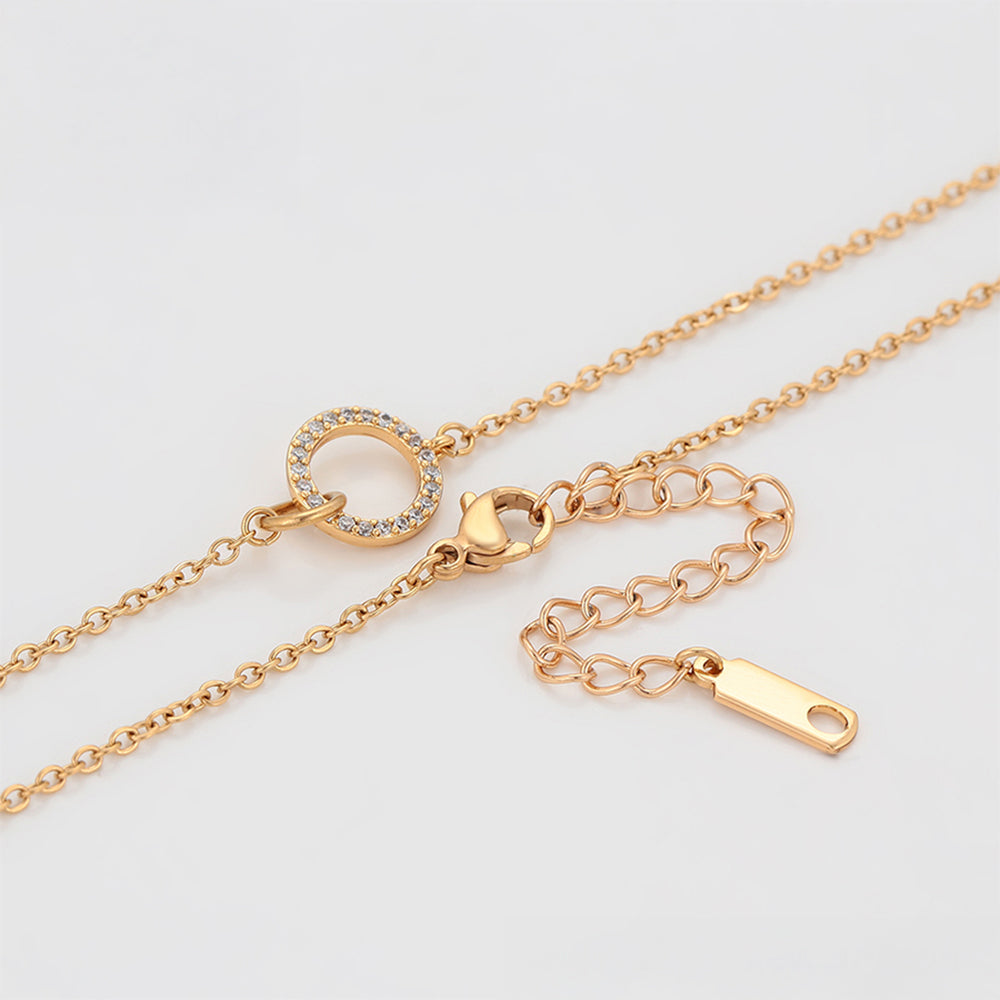 Collar de Aleación Bañado en Oro con Cristal Emporia® Blanco