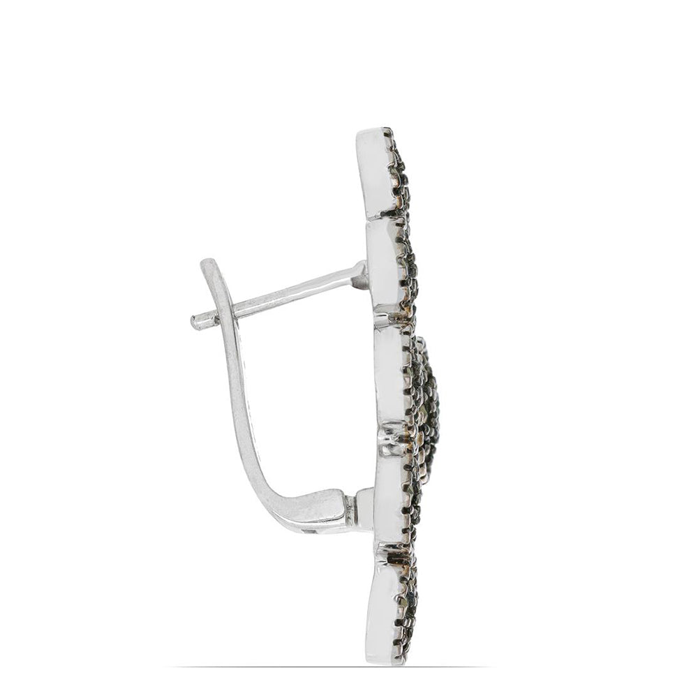 Pendientes de Plata con Marcasita de Austria