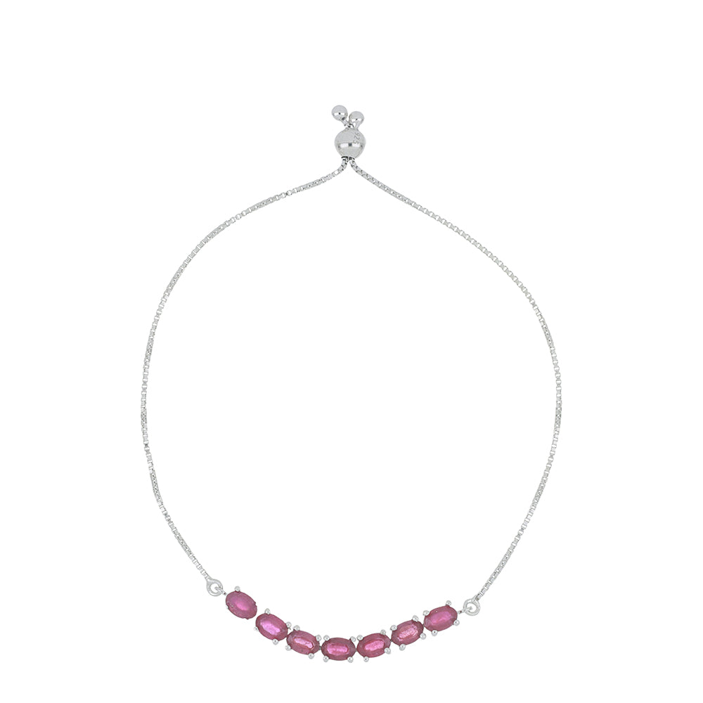 Pulsera de Plata con Rubí de Madagascar
