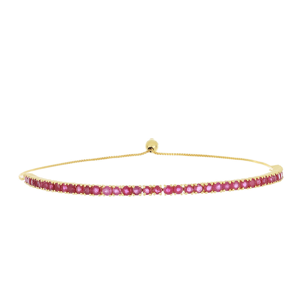 Pulsera de Oro 9K con Rubí de Madagascar